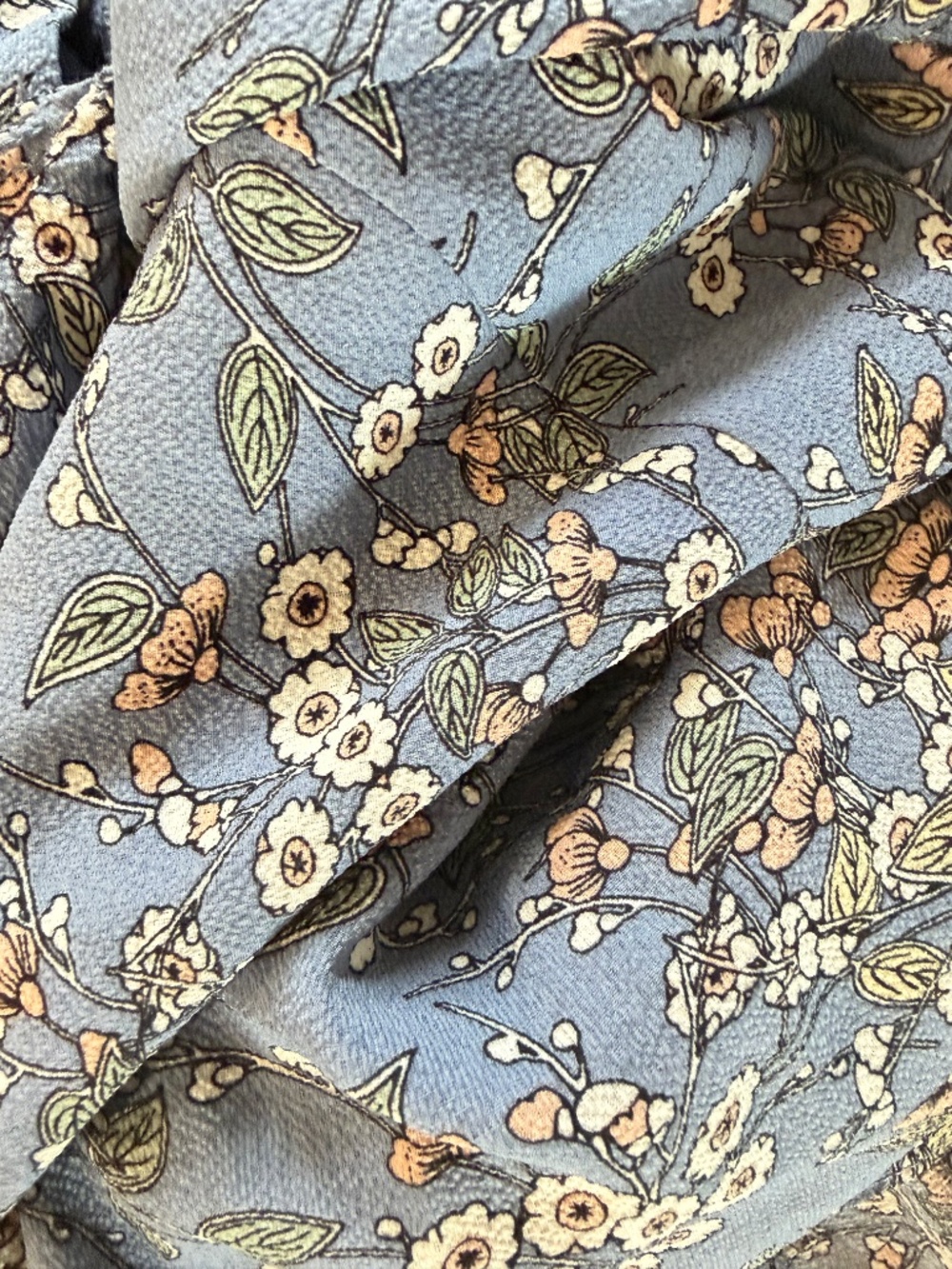 Max Studio Wrap Dress London Blue Floral Print Short Flutter Sleeves Plus Sz 1X - Picture 14 of 16